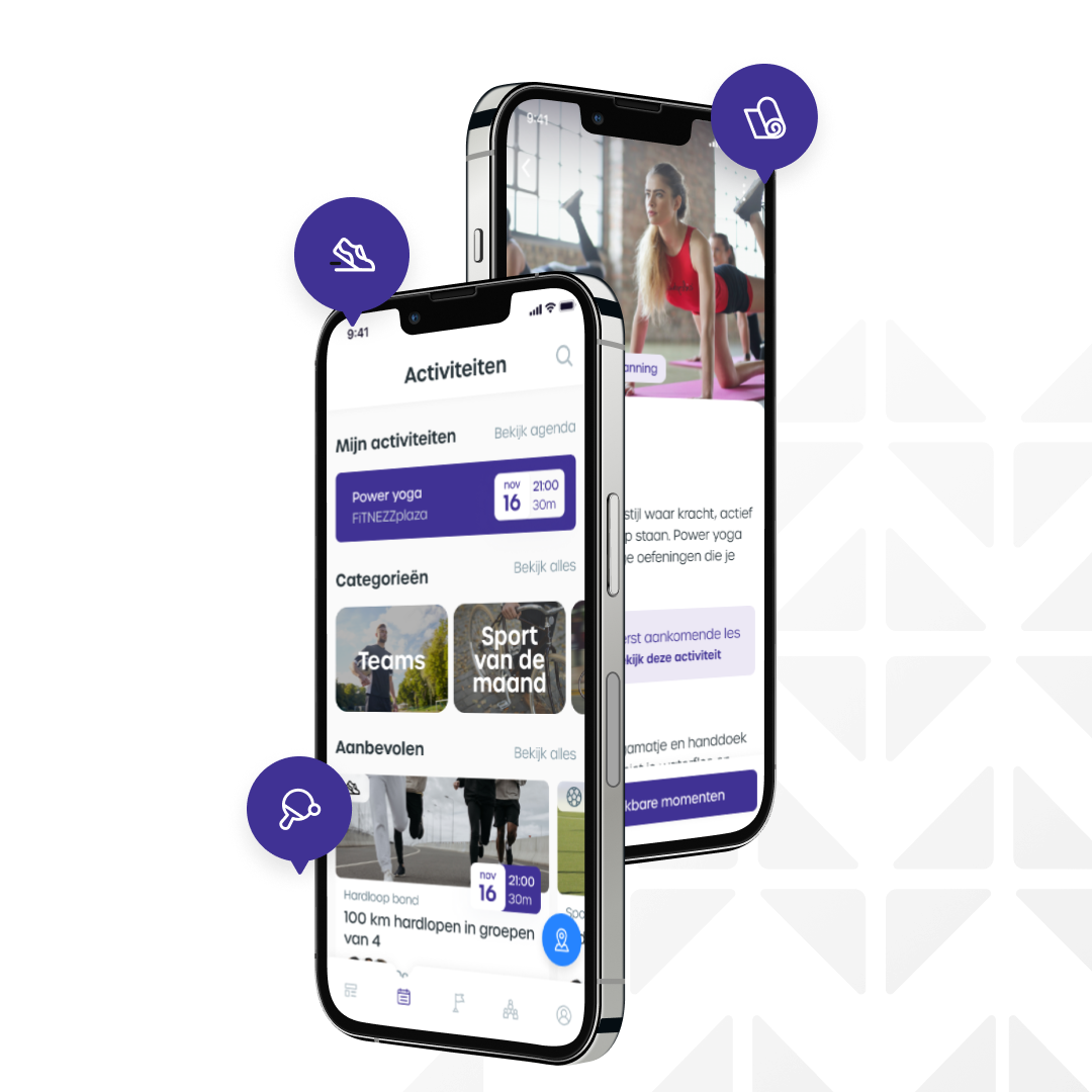 Sportactiviteiten in app van MoveOss